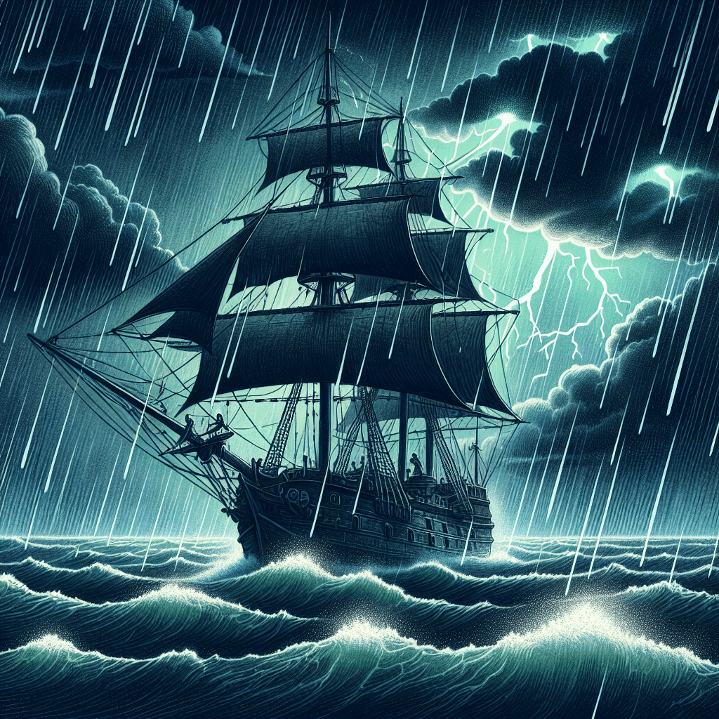 Why do ships masts sometimes glow with a ghostly blue-green fire during a storm?