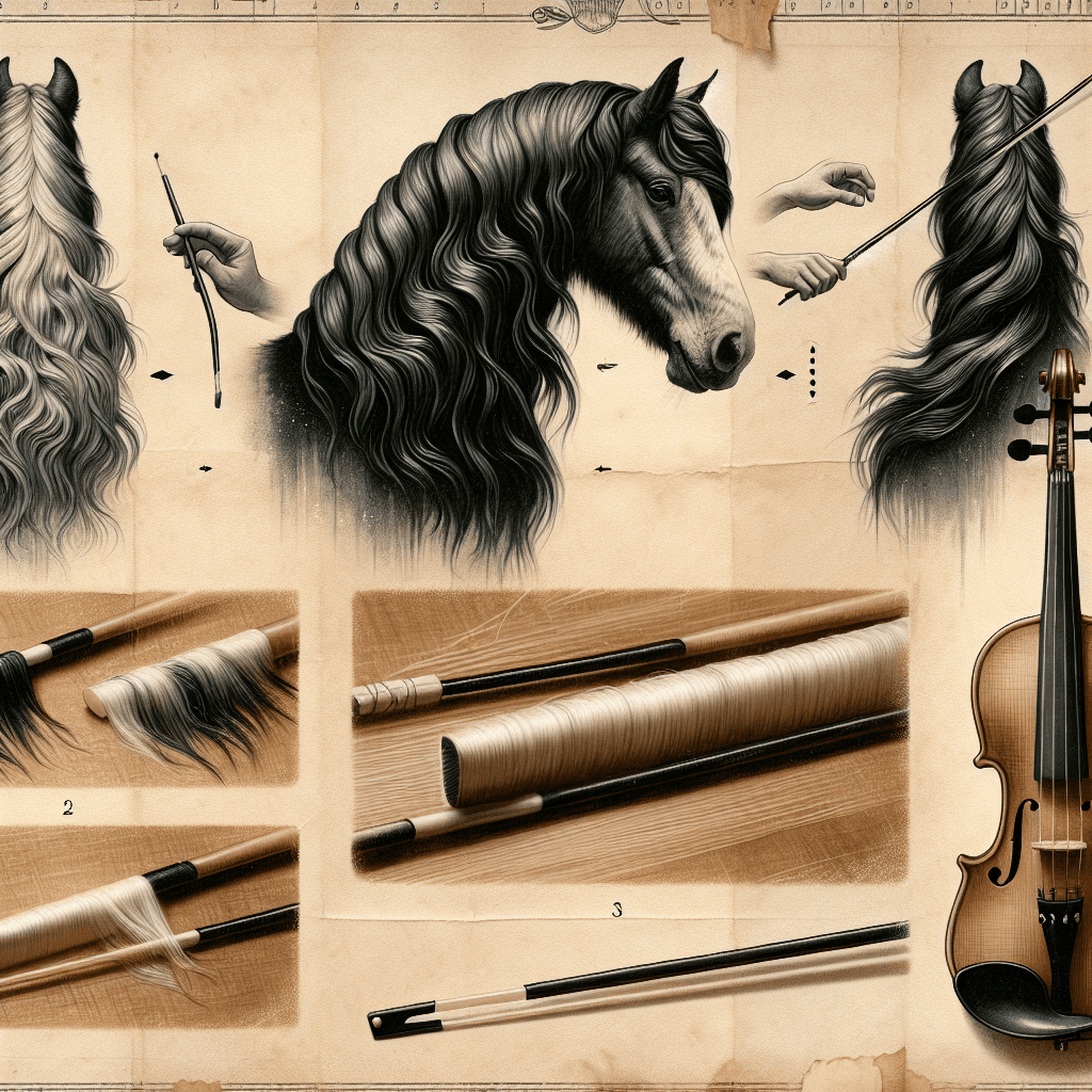 Why are the best violin bows often made with hair from male horses?