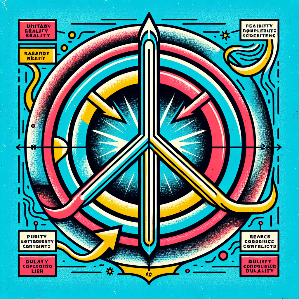What do the straight lines inside a peace sign actually represent?