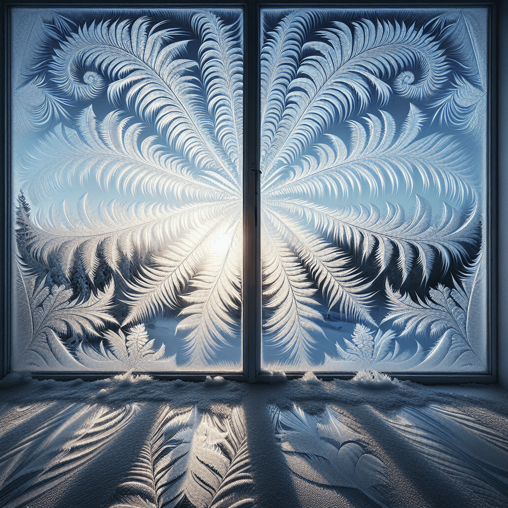 Why does frost on a window form such beautiful, fern-like patterns?