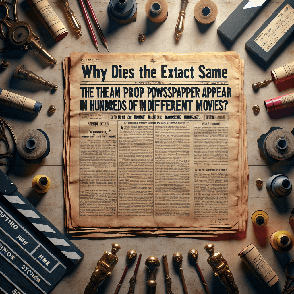 Why does the exact same prop newspaper appear in hundreds of different movies?