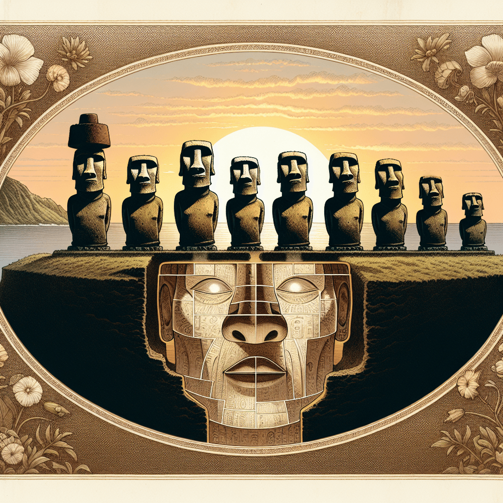 Why do the famous Easter Island heads actually have massive bodies buried underground?