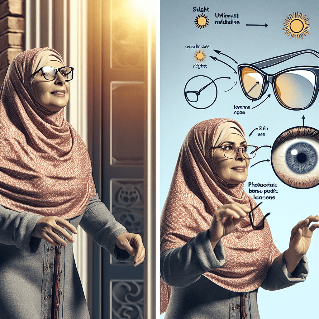 Why do some glasses automatically get dark when you step into the sunlight?