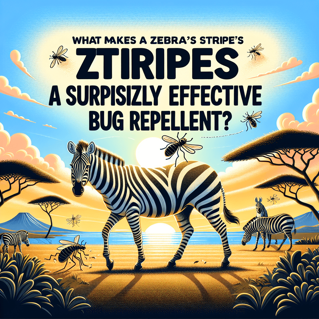 What makes a zebra's stripes a surprisingly effective bug repellent?