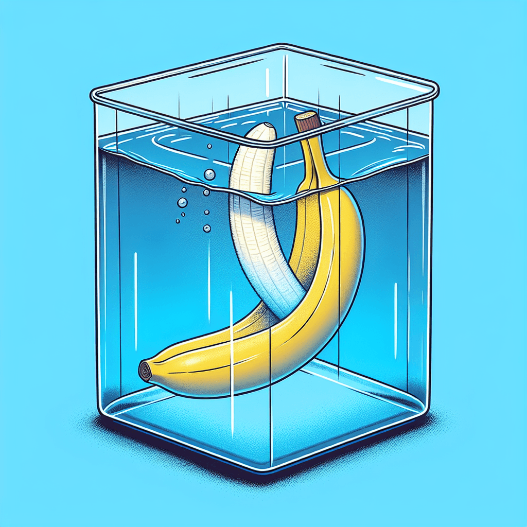 Why does an unpeeled banana float while a peeled one sinks?