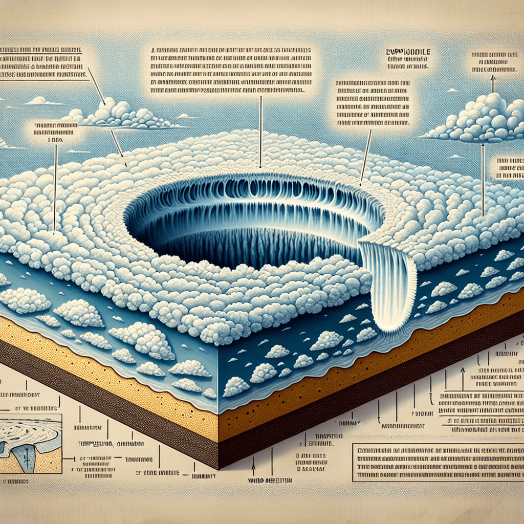 What creates the bizarre hole-punch effect sometimes seen in a layer of clouds?