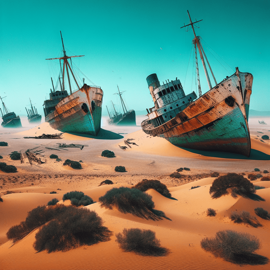 Why is there a desert full of giant rusting shipwrecks?