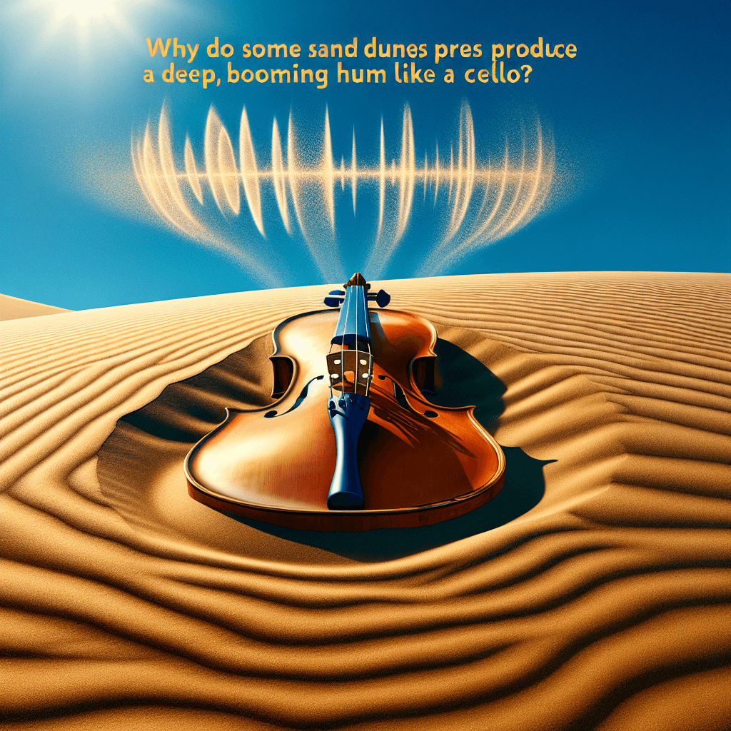 Why do some sand dunes produce a deep, booming hum like a cello?