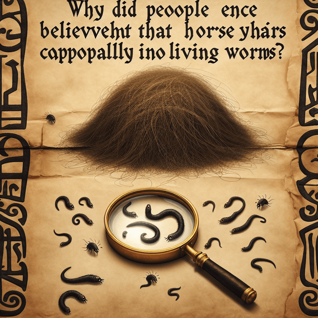 Why did people once believe that horsehairs could spontaneously turn into living worms?