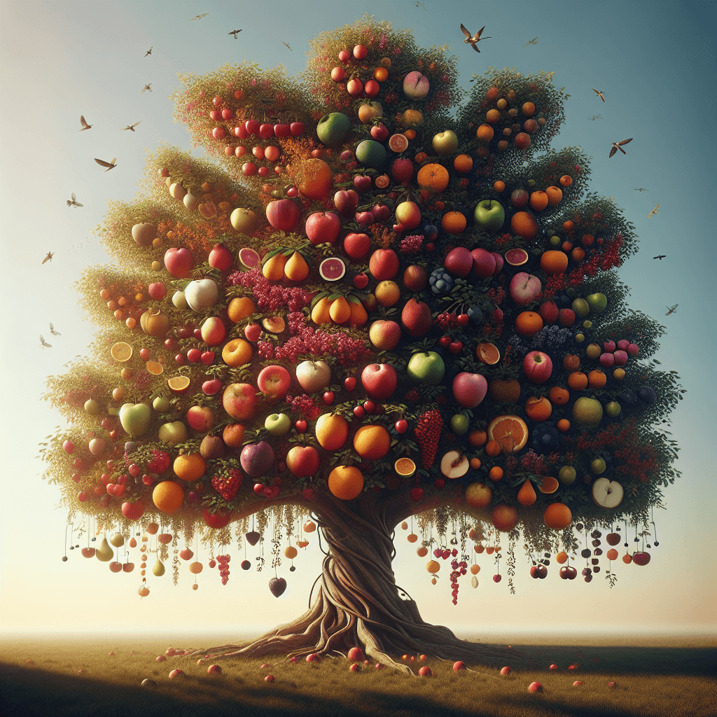 Why can a single tree be made to grow forty different types of fruit?