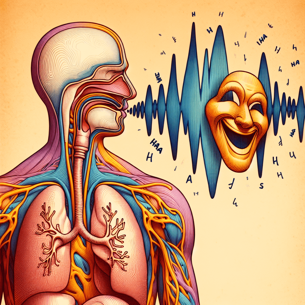 Why do we involuntarily make a choppy ha-ha sound when we laugh?
