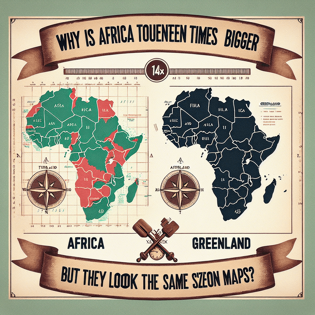 Why is Africa fourteen times bigger than Greenland, but they look the same size on maps?