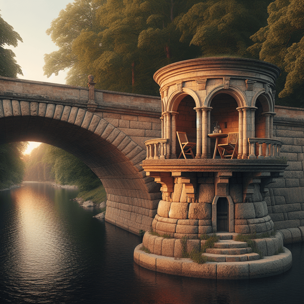 Why do many old bridges have small dedicated alcoves built out over the water?