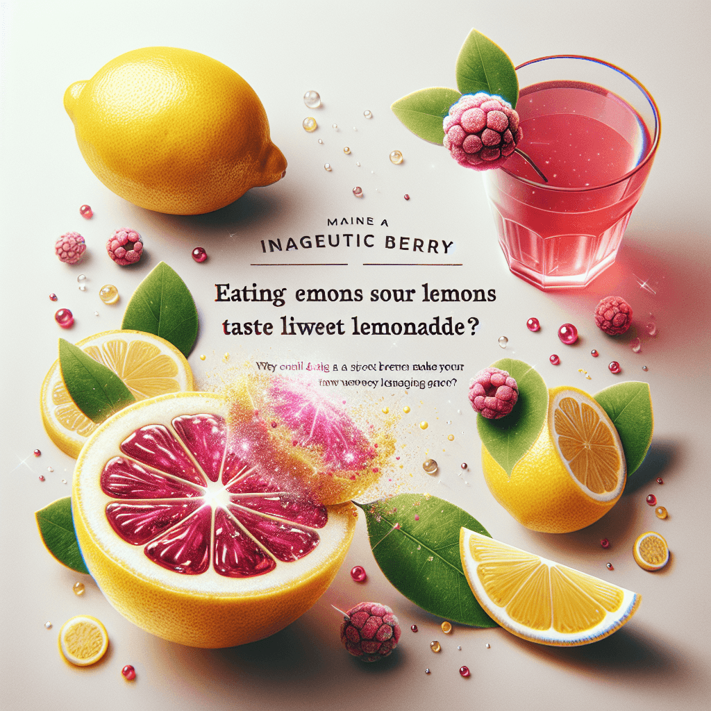 Why does eating a specific berry make sour lemons taste like sweet lemonade?