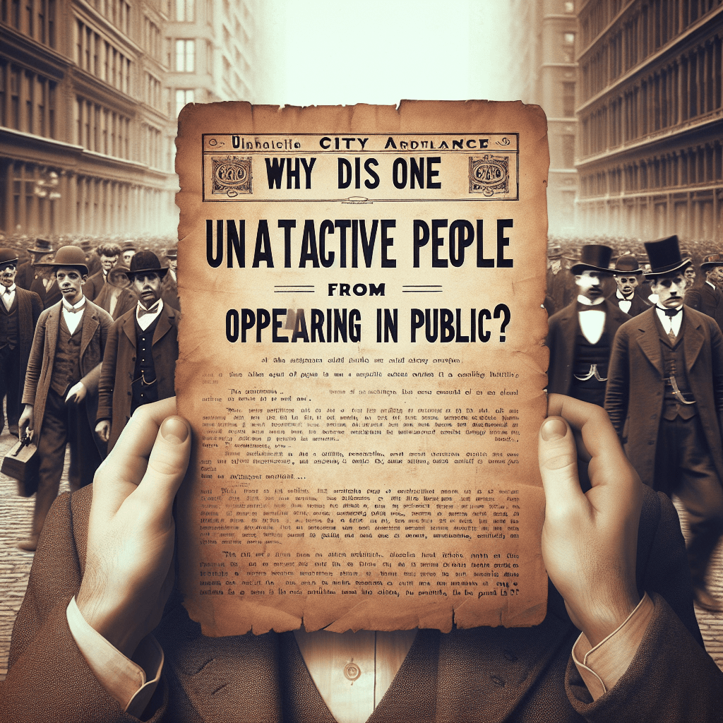 Why did some US cities once outlaw unattractive people from appearing in public?