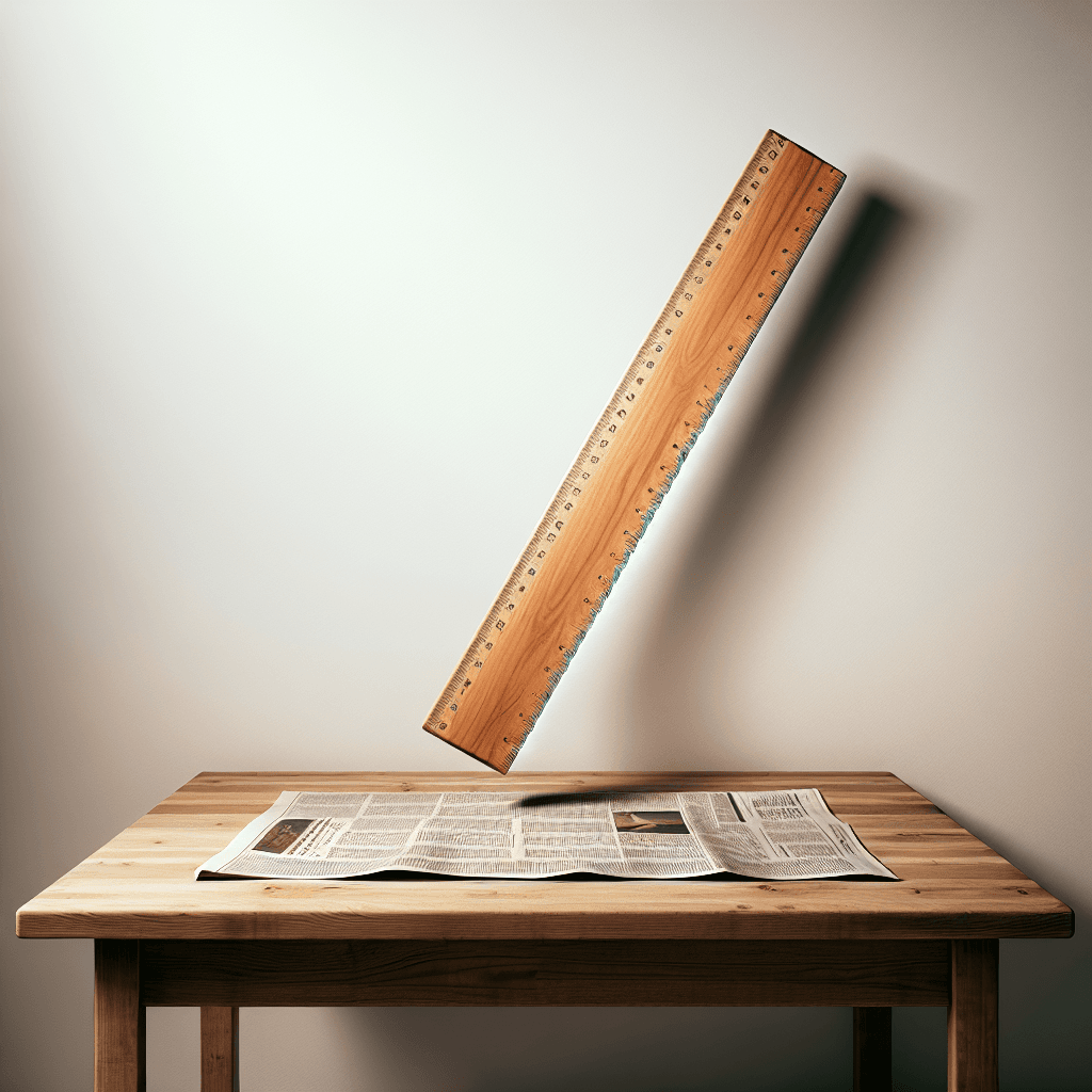 How can a single sheet of newspaper stop you from breaking a ruler?