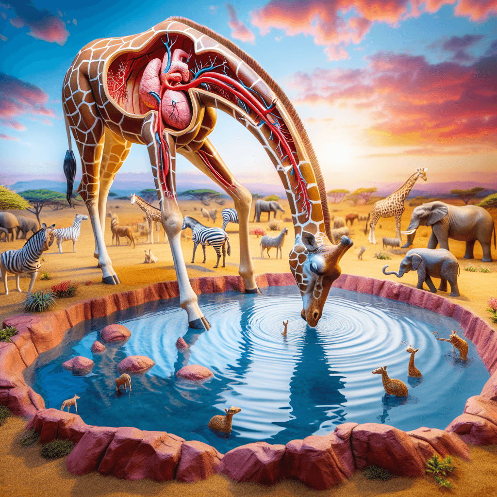 Why doesn't a giraffe get a head rush when it bends down to drink?