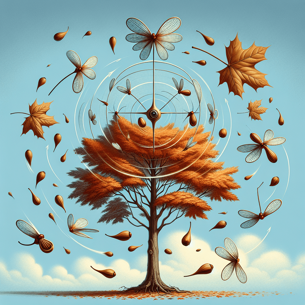 Why do maple seeds spin like tiny helicopters when they fall?