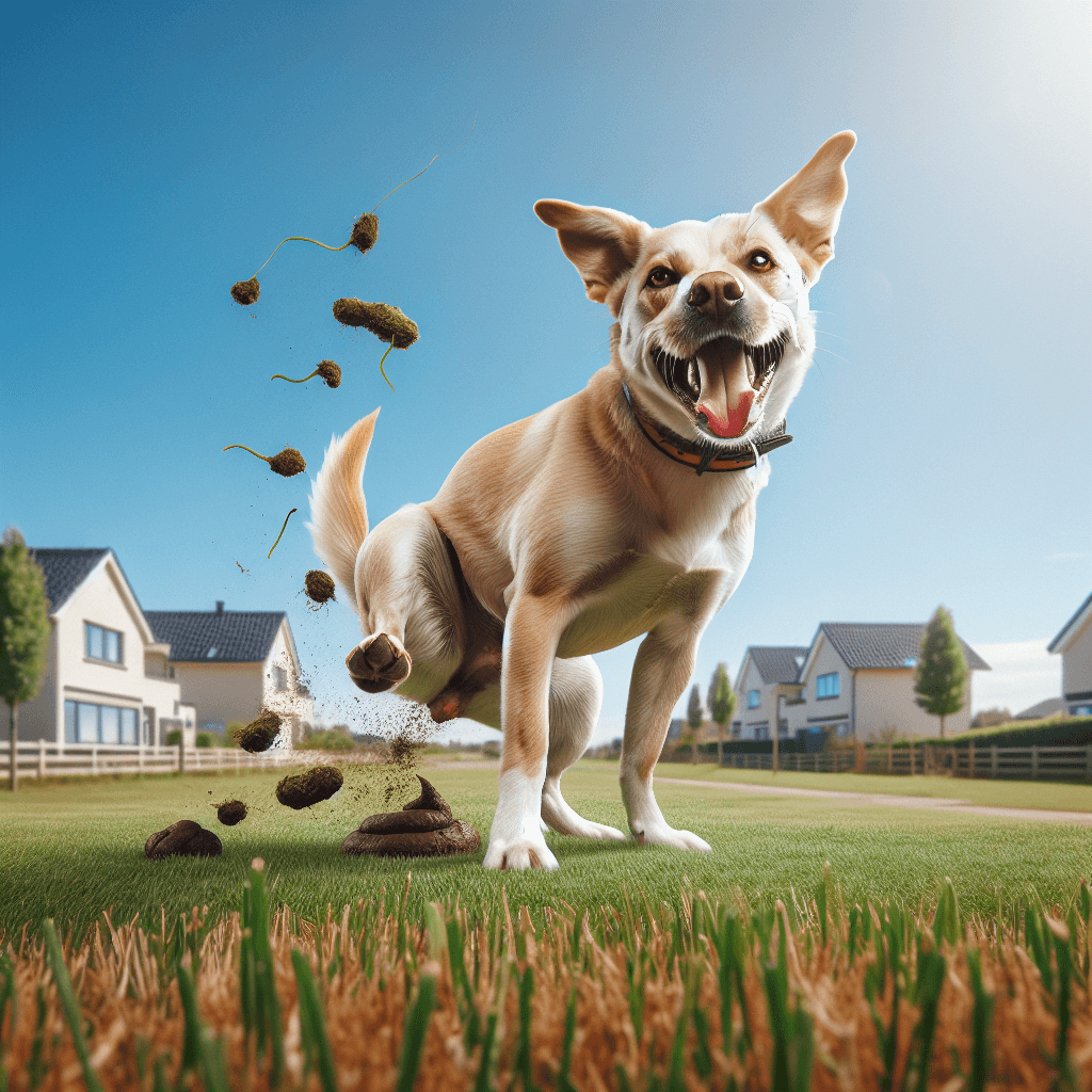 Why do dogs kick up grass after they poop?