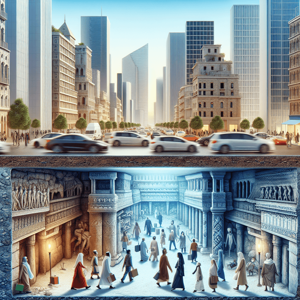 Why do some modern cities hide entire ancient cities buried beneath them?