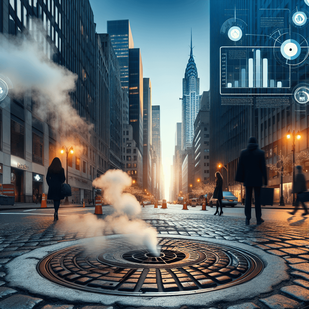 Why is steam constantly rising from manholes in some cities?