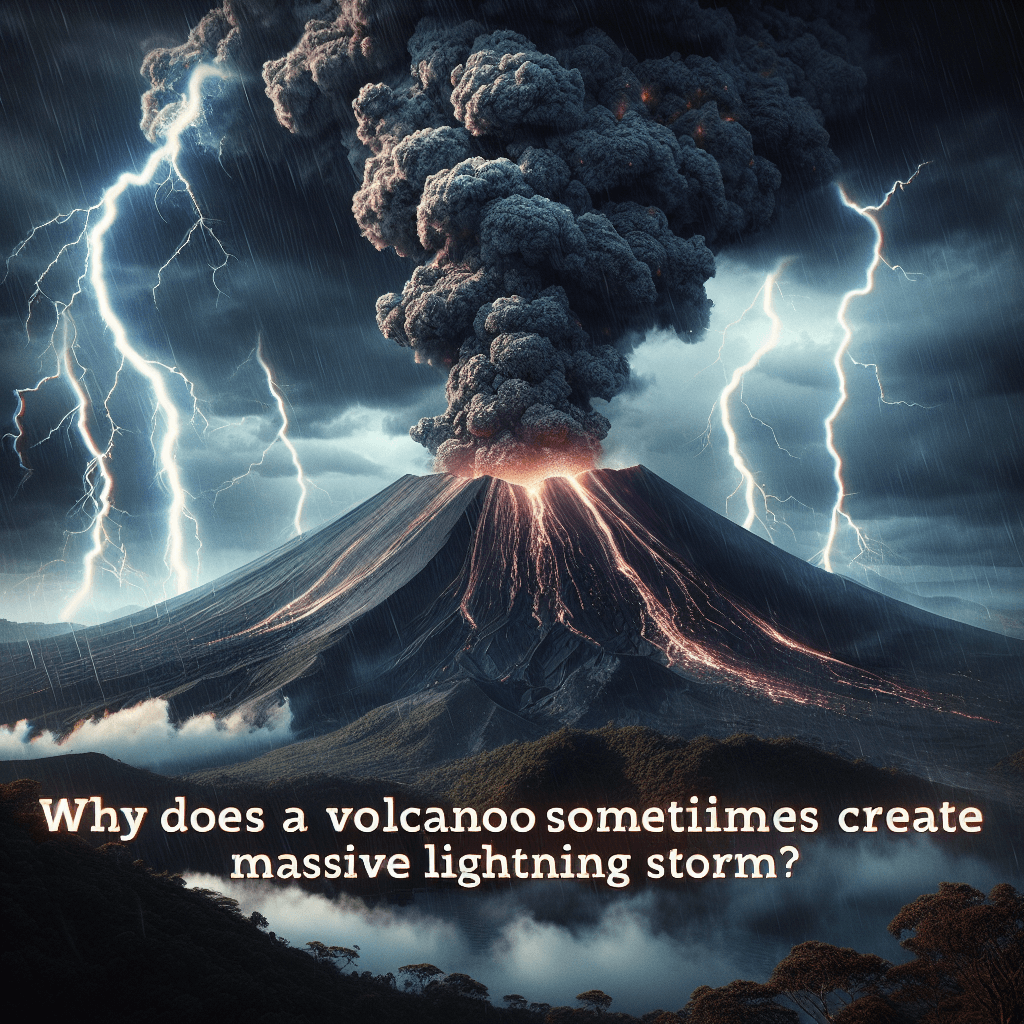 Why does a volcano sometimes create its own massive lightning storm?