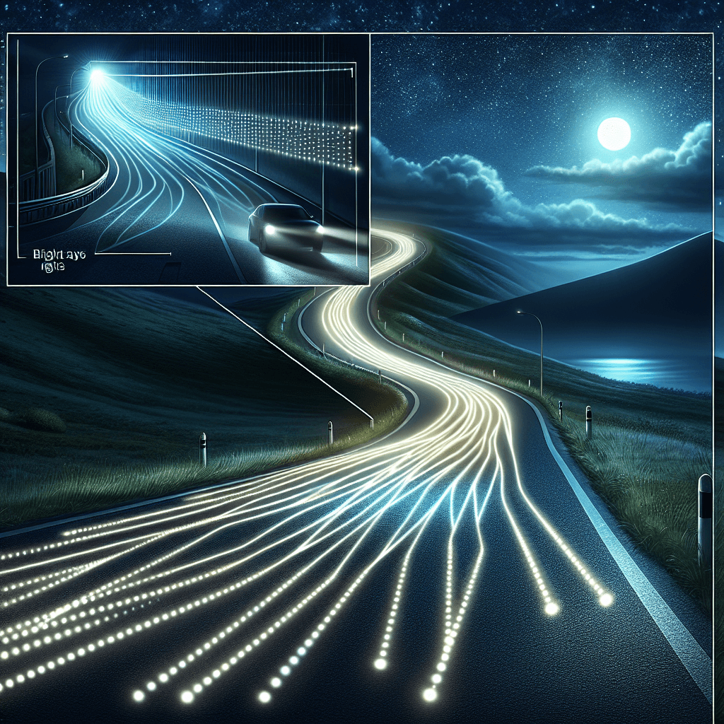What makes road markings shine so brightly in your car's headlights at night?