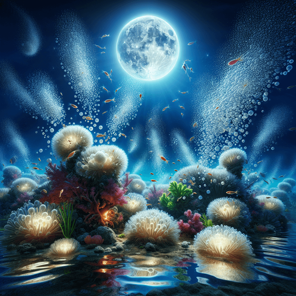 Why does a full moon make some coral reefs explode in a synchronized spawning event?