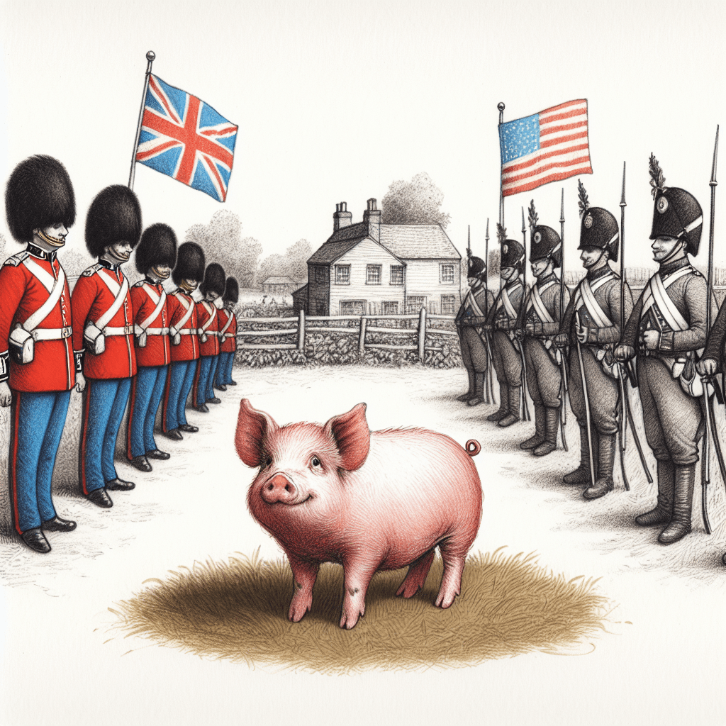 Why did a single stray pig almost start a war between America and Britain?