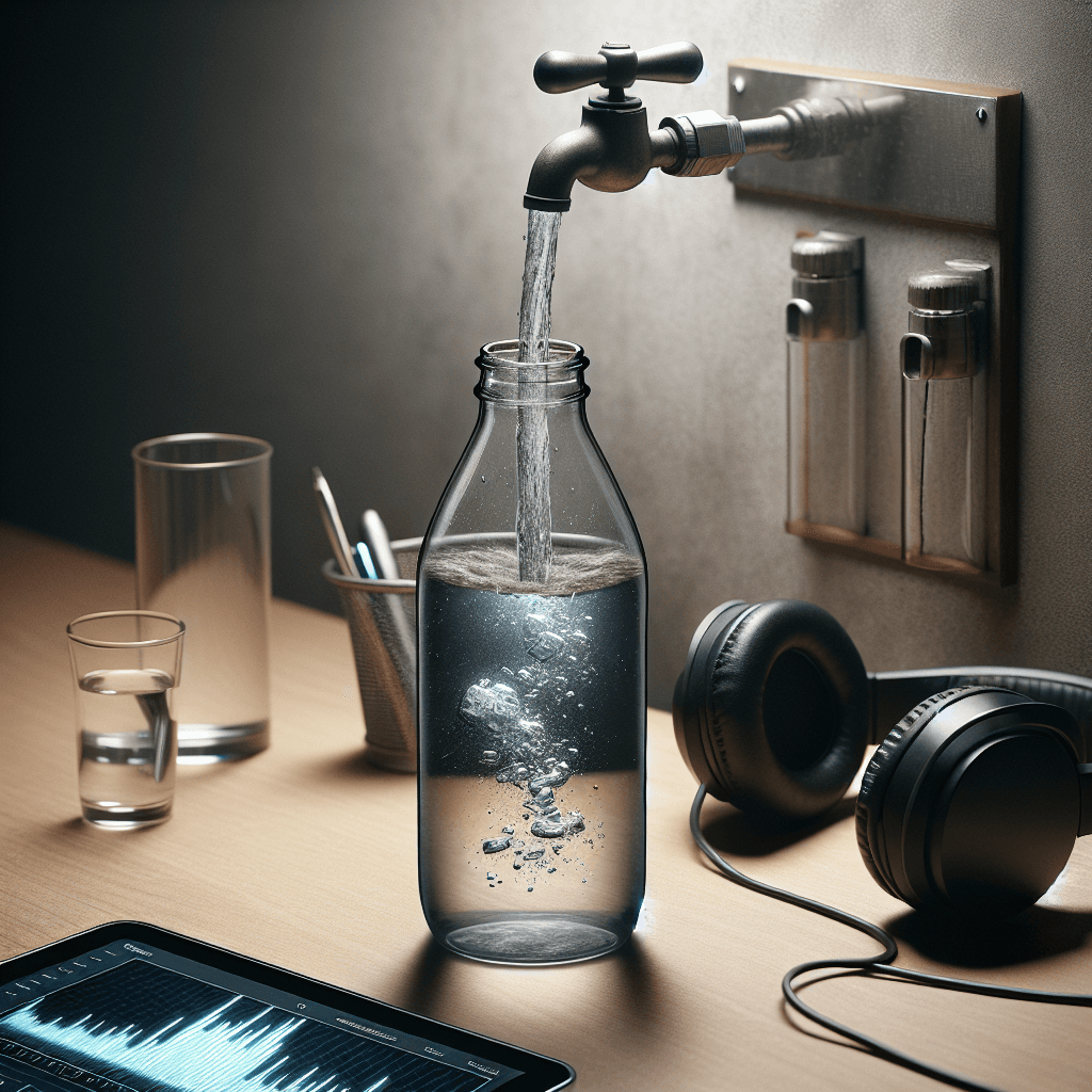 How can you tell if a bottle is filling up just by the sound it makes?