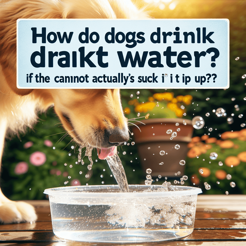 How do dogs drink water if they cannot actually suck it up?