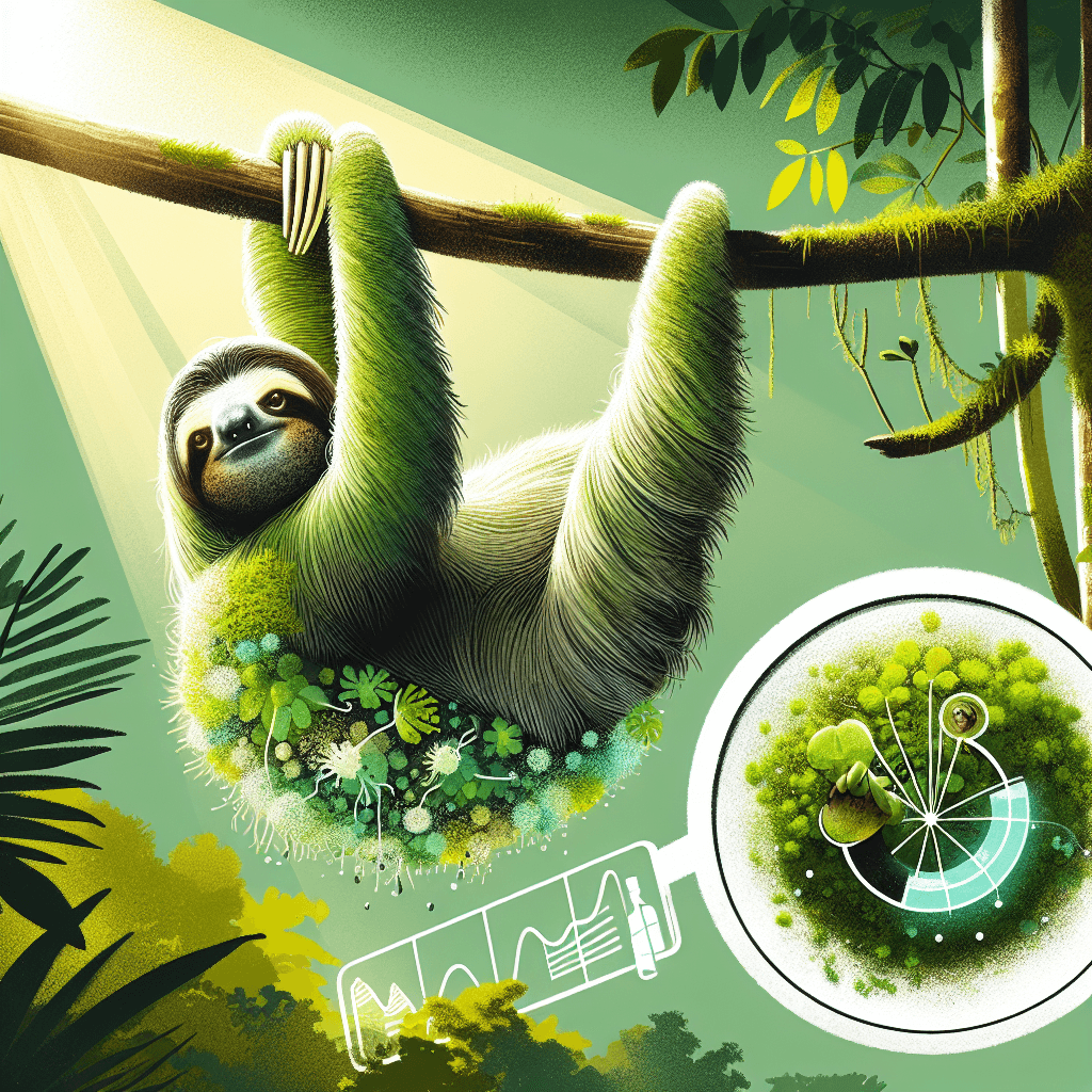 Why do some sloths grow a miniature green ecosystem directly in their fur?