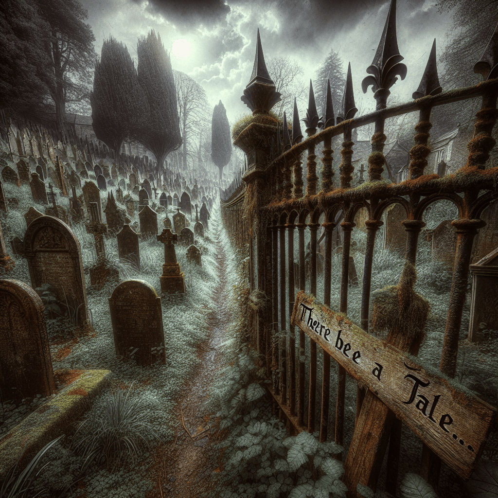 Why were old cemetery fences sometimes built with their spikes pointing inward?