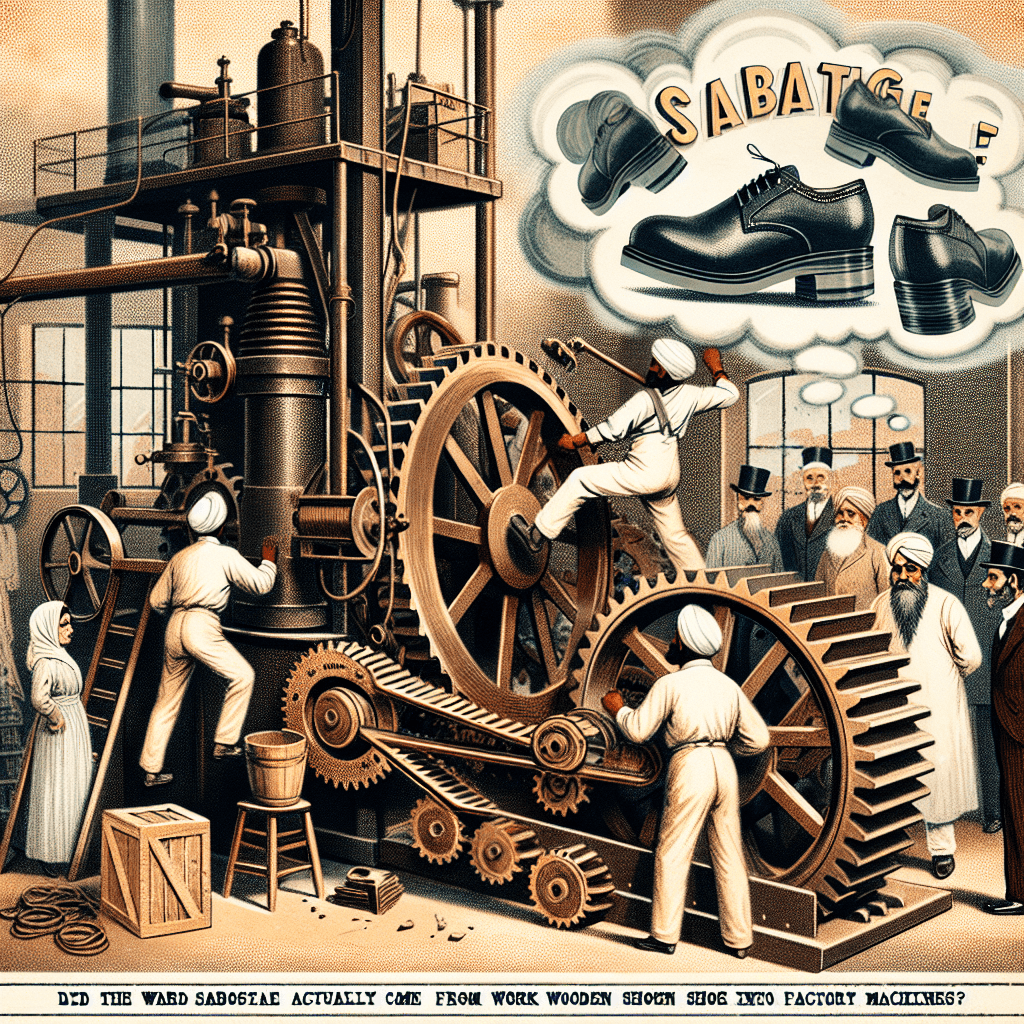 Did the word sabotage actually come from workers throwing wooden shoes into factory machines?