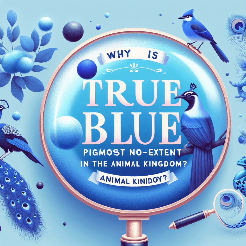 Why is true blue pigment almost non-existent in the animal kingdom?