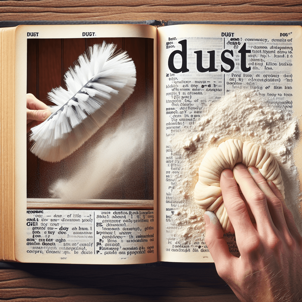 Why can the word dust mean both to add fine particles and to remove them?