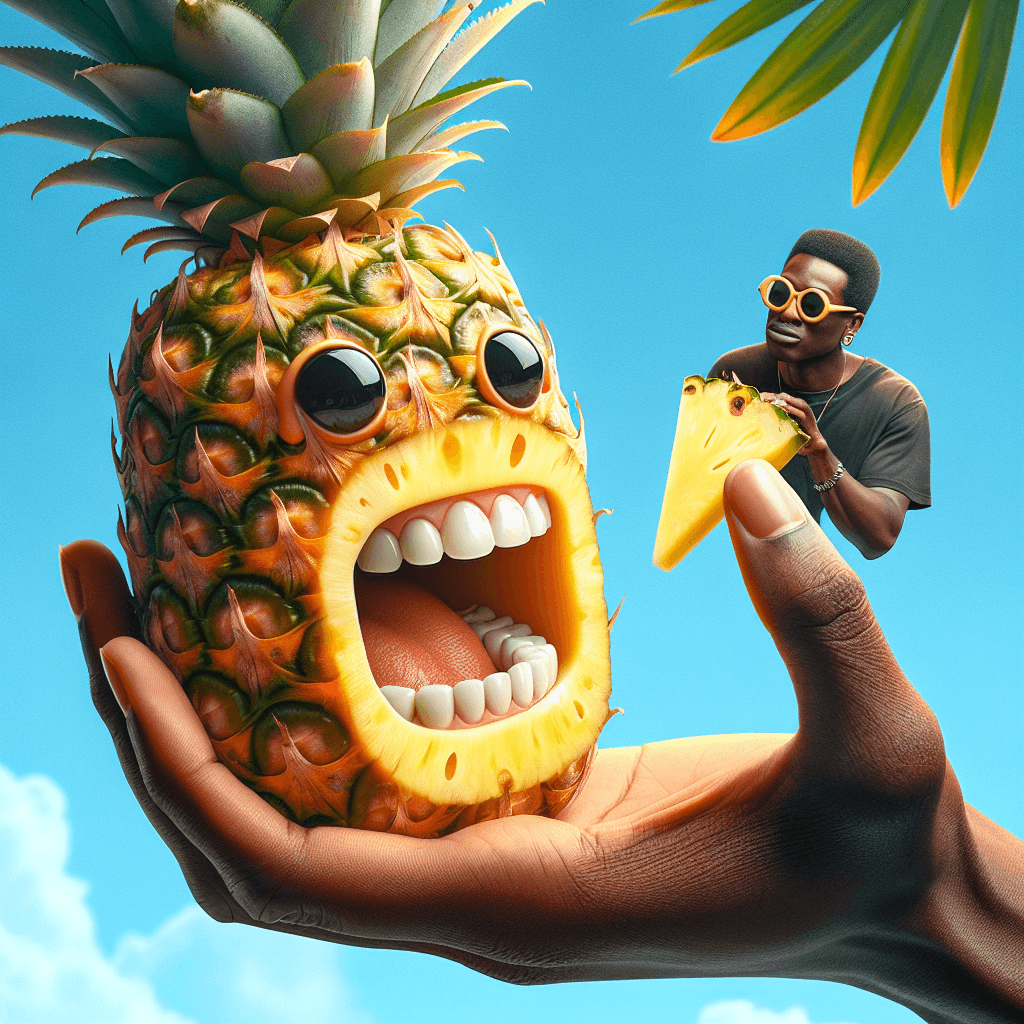 Why does eating fresh pineapple make your mouth feel like the fruit is eating you back?