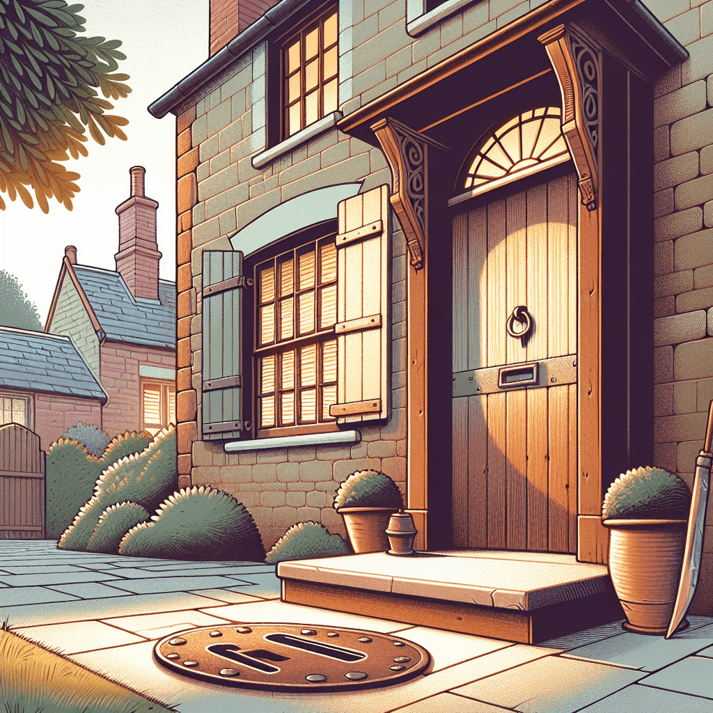 Why do many historic houses have a small iron blade bolted to the ground near the front door?