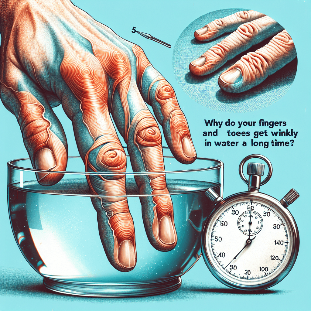 Why do your fingers and toes get wrinkly after soaking in water for a long time?