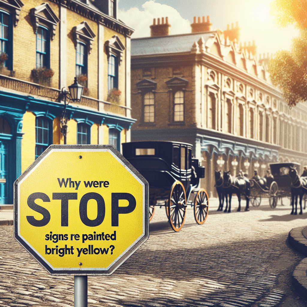 Why were stop signs once painted bright yellow instead of the red we see today?
