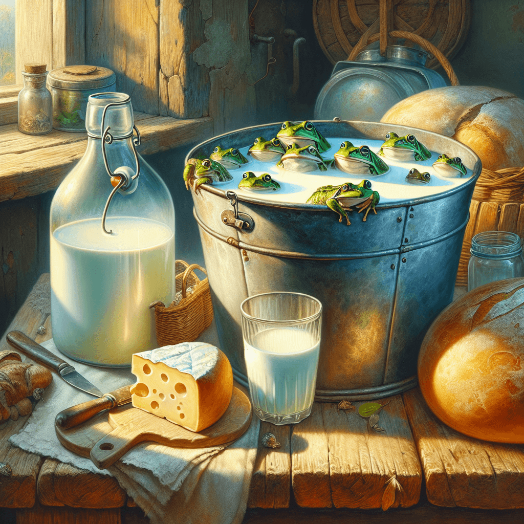 Why did people once keep live frogs in buckets of milk to prevent the liquid from spoiling