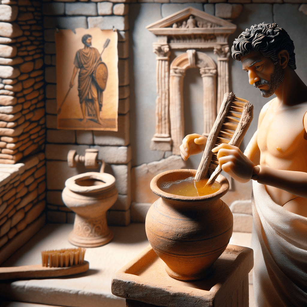 Why did ancient Romans use human urine as a key ingredient in their mouthwash and toothpaste?