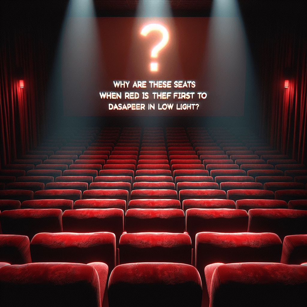 Why are movie theater seats usually red when red is the first color to disappear in low light?
