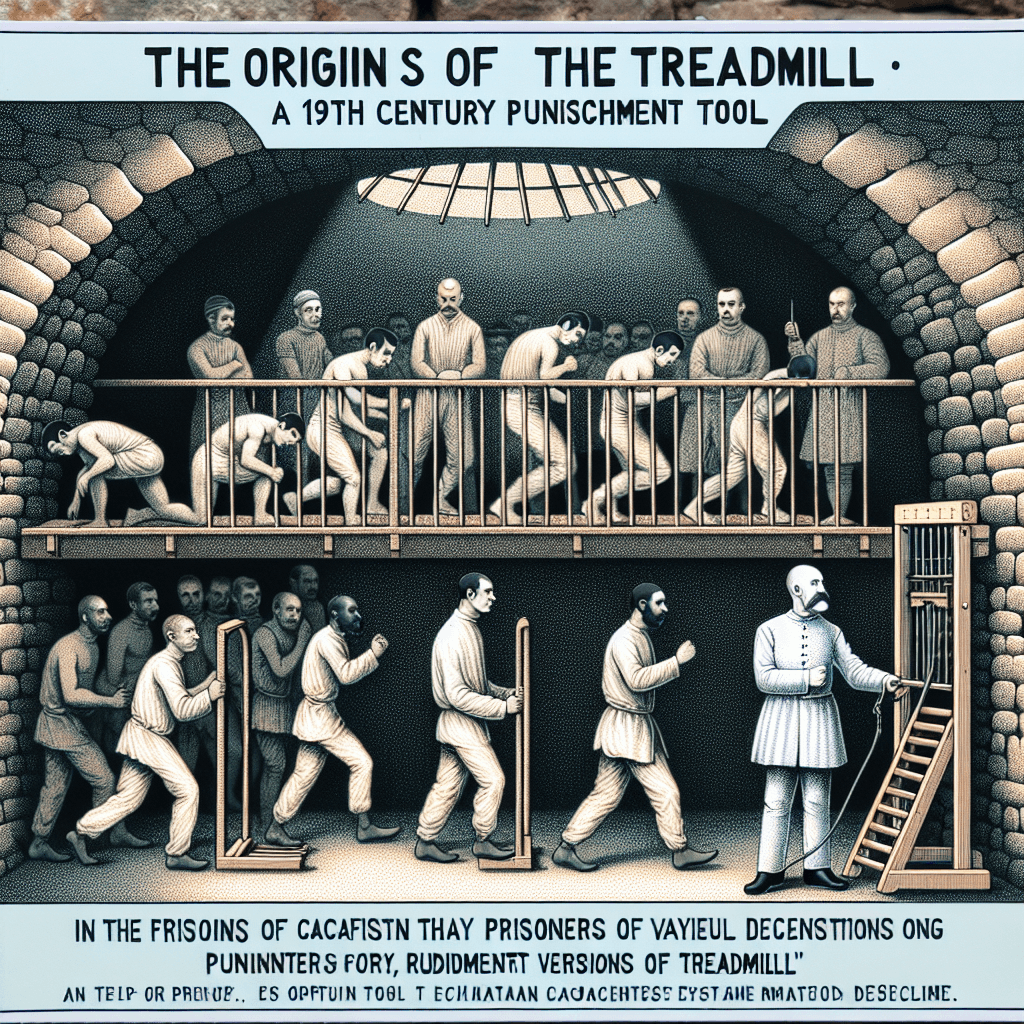 Why was the treadmill originally invented as a grueling form of punishment for nineteenth-century prisoners?