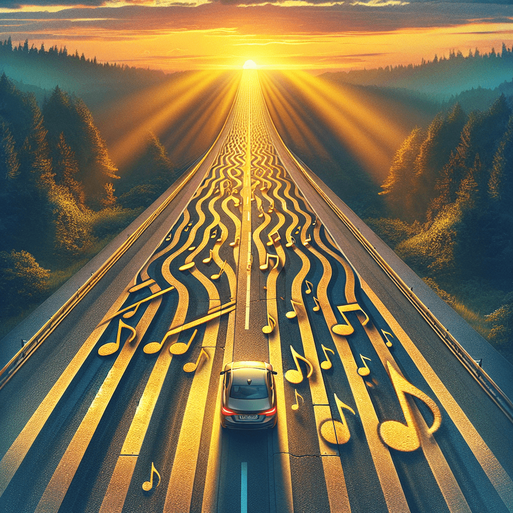 Why do some highway stretches play a musical tune when you drive over them at a specific speed?