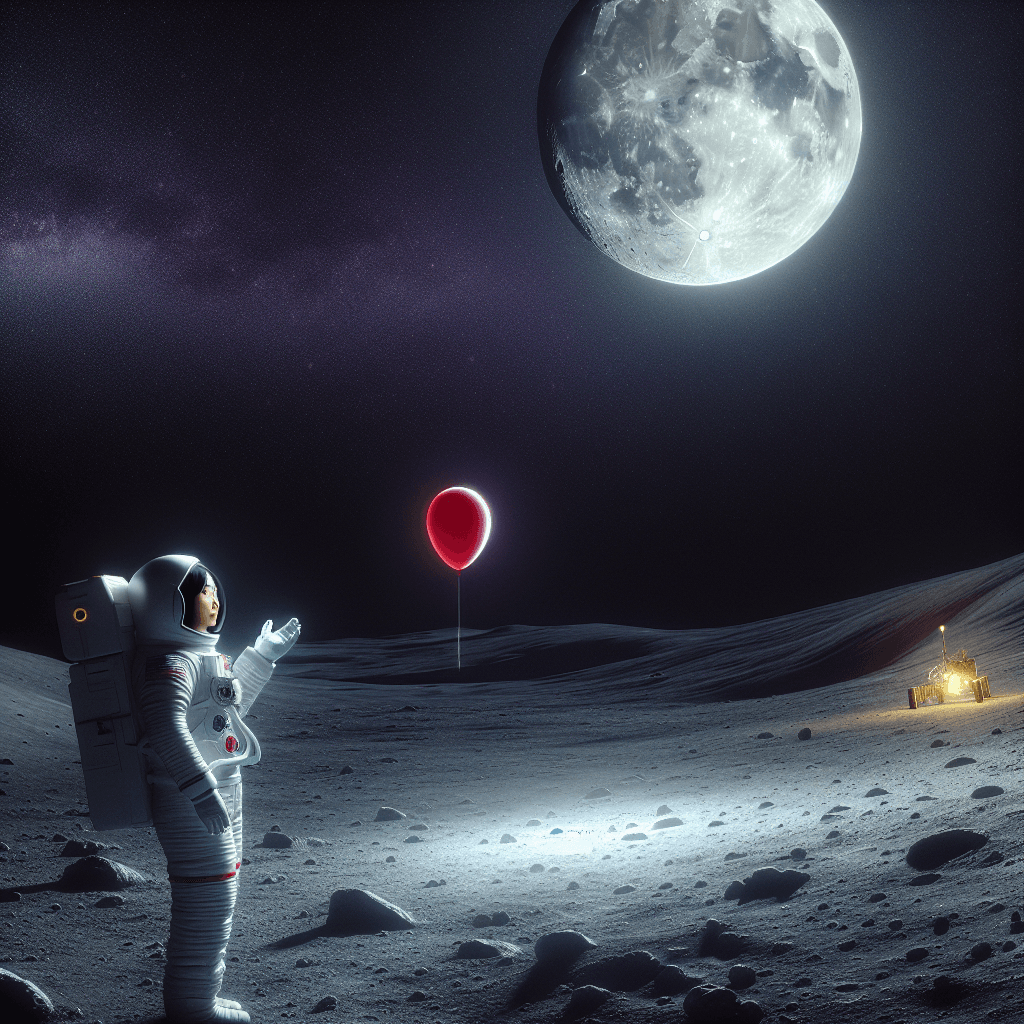 If you released a helium balloon on the Moon, would it float away or fall to the ground?