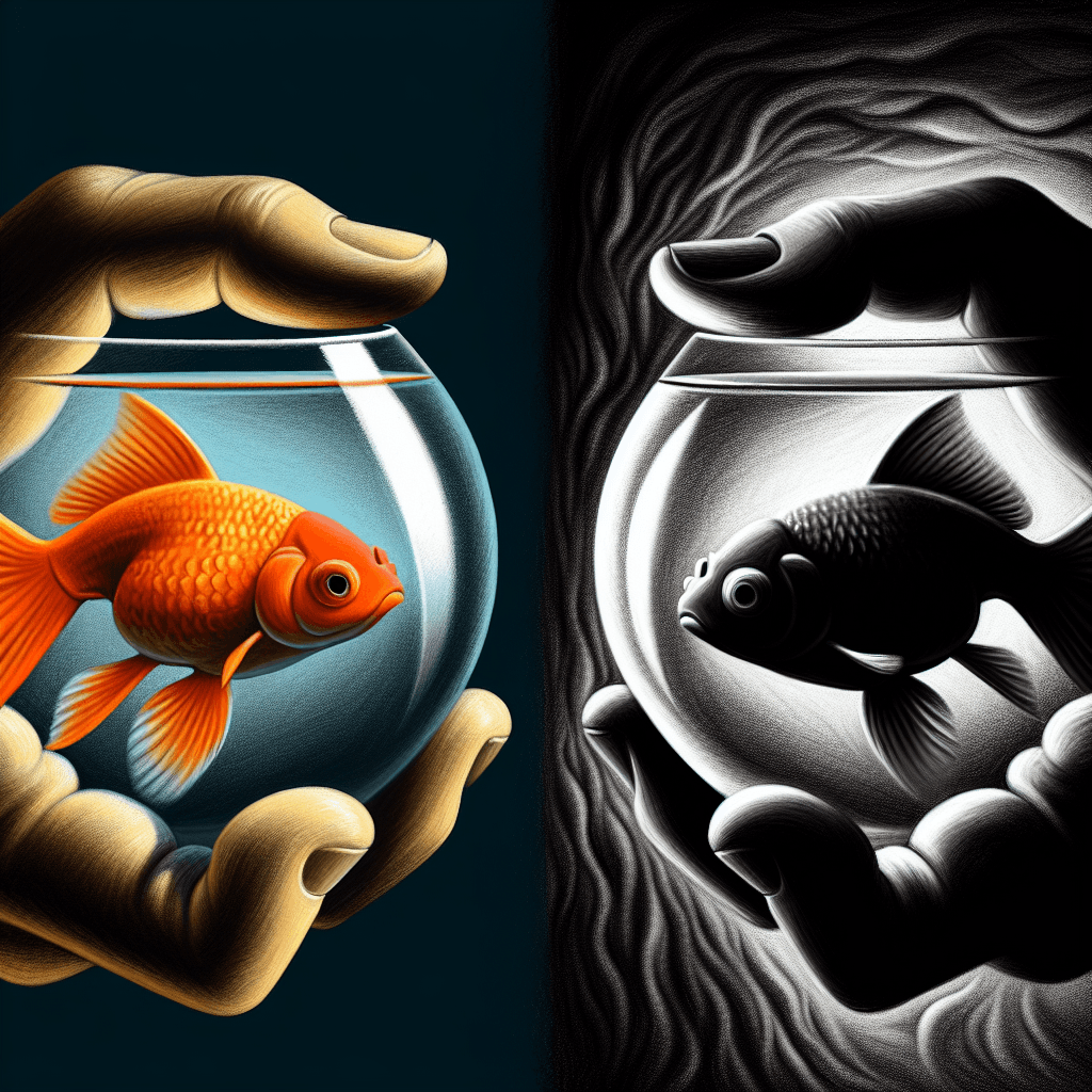 Why do goldfish lose their bright orange color and turn white if they are kept in the dark?