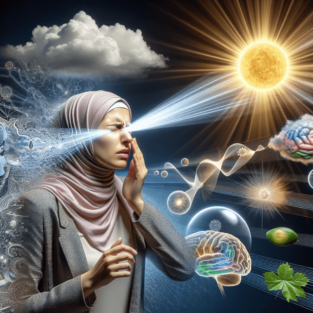 Why do some people experience a sudden, uncontrollable sneeze just by looking at the bright sun?