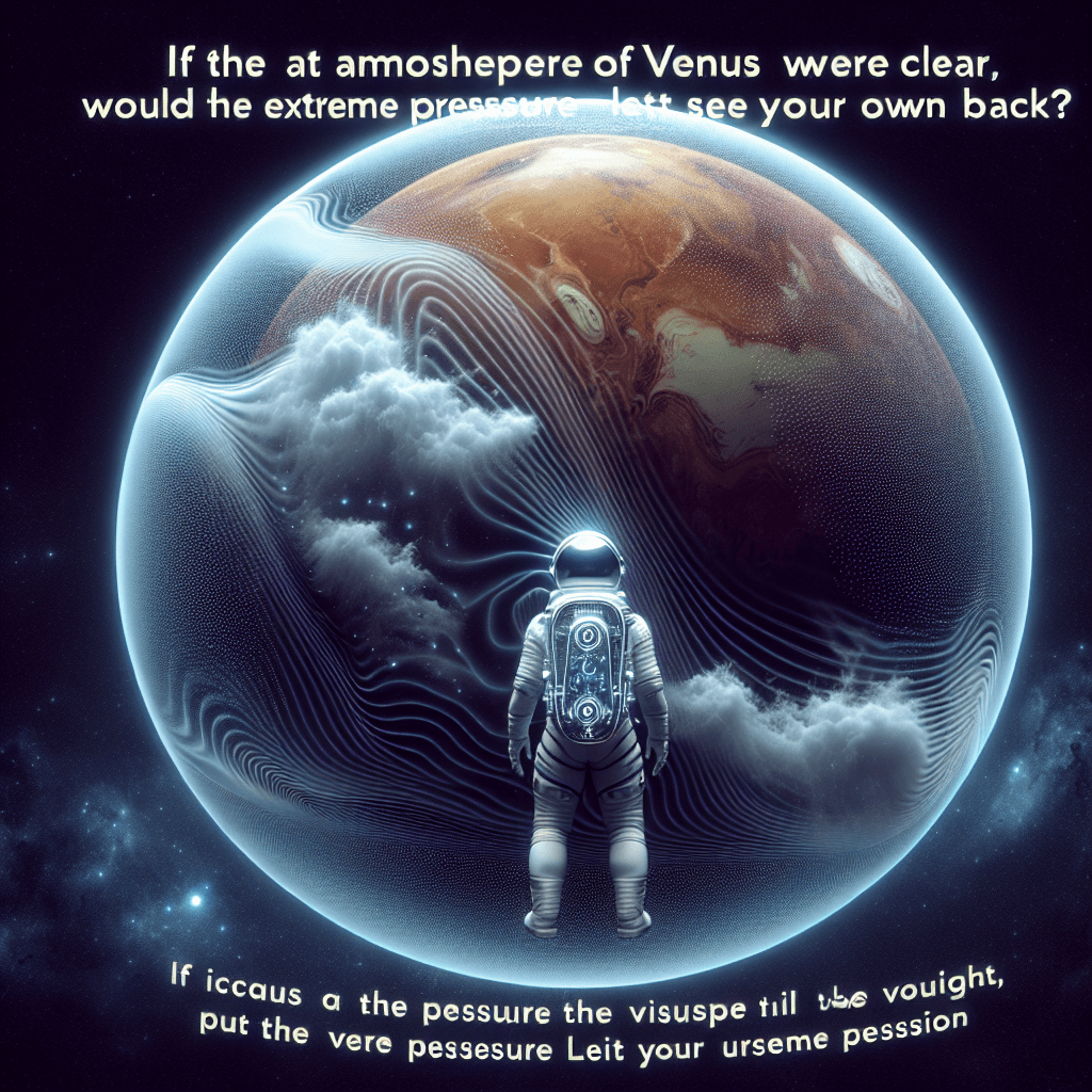 If the atmosphere of Venus were clear, would the extreme pressure let you see your own back?