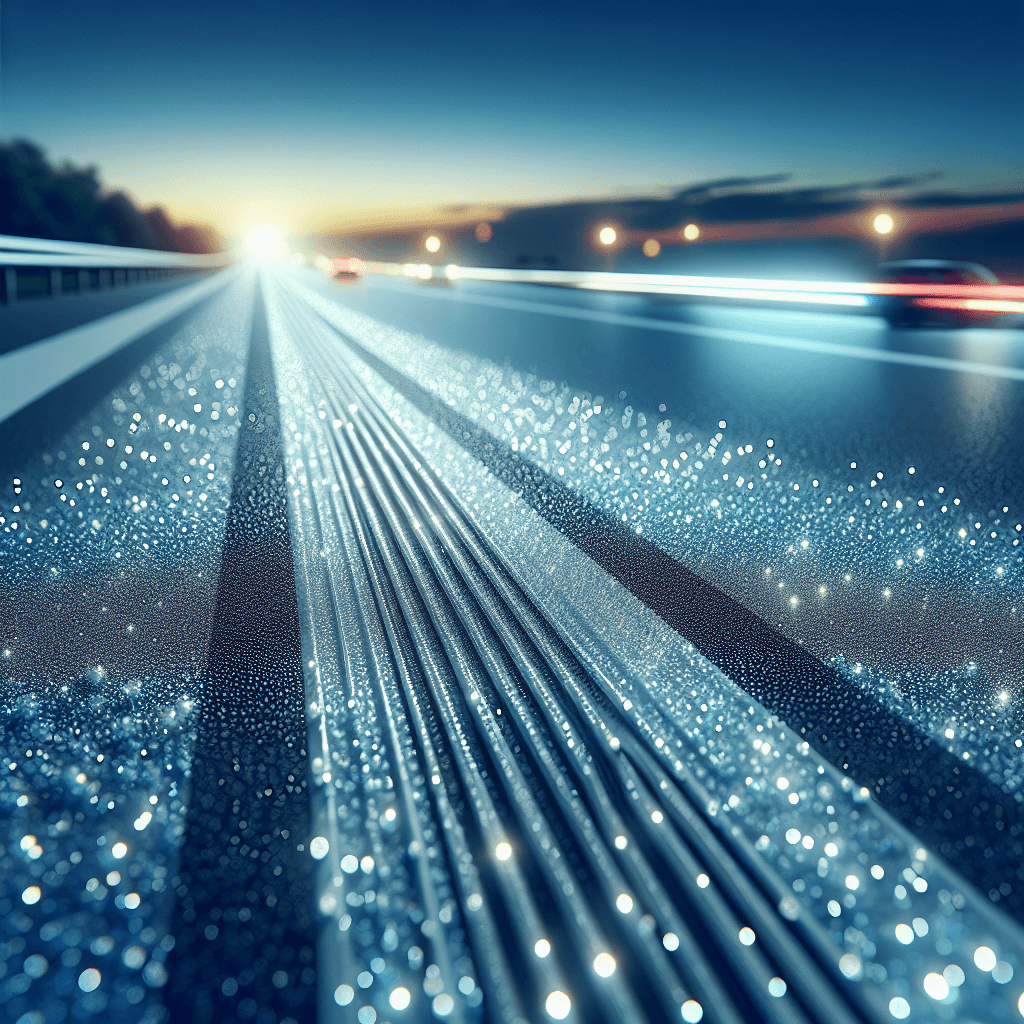 Why are millions of microscopic glass beads mixed into the paint used for highway road lines?